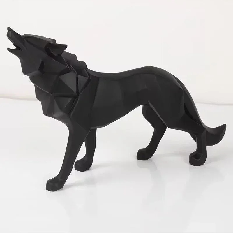 

Nordic Geometric Wolf Decorative Statue Resin art Sculpture Home Animal figurines Room Office accessories Free delivery