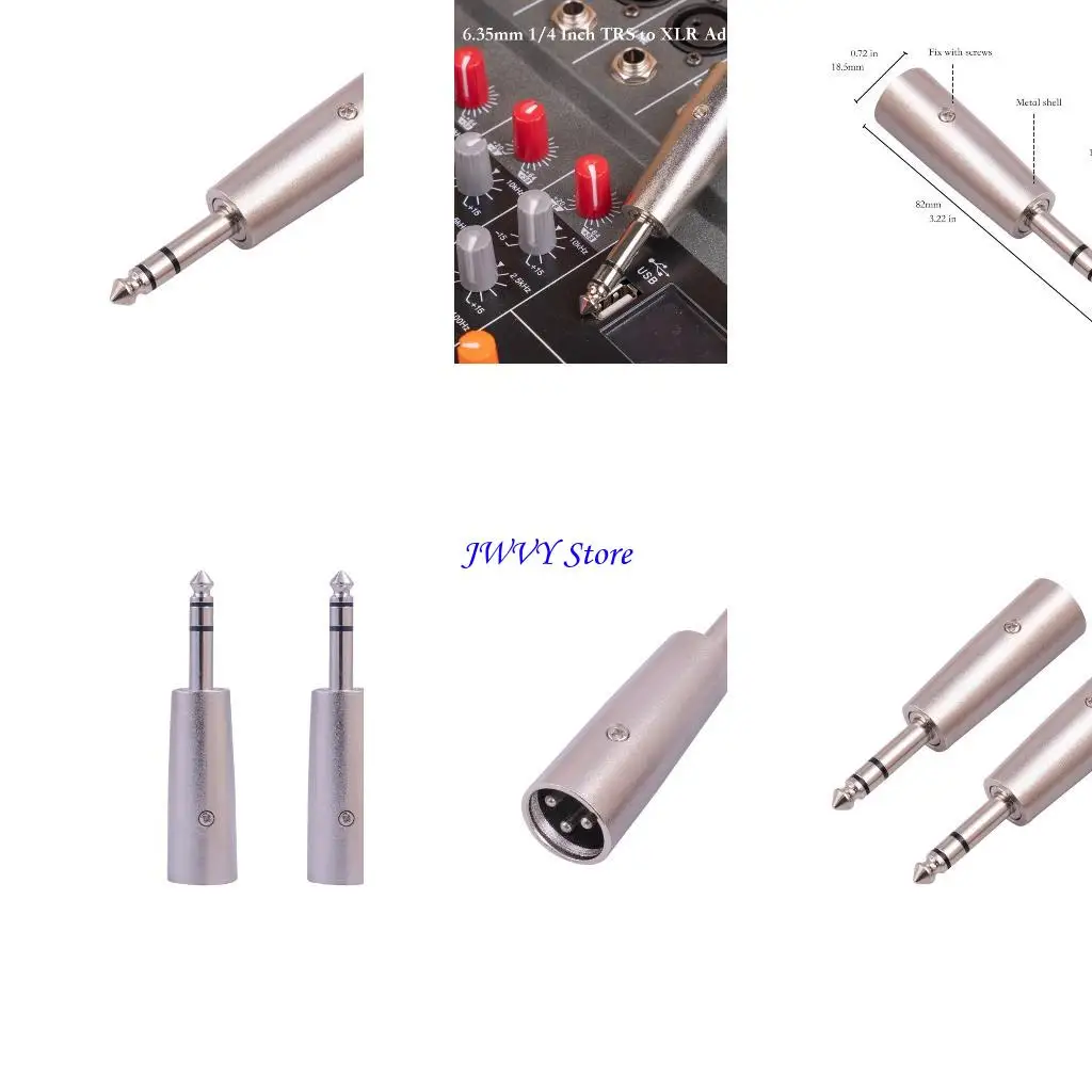 573A 1/4-inch Male TRS to XLR Male Adapter Connector for Mixers & Microphones