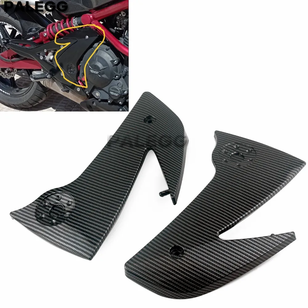 Left Right Carbon Fiber Motorcycle Side Panel Hand Side Footrest Fairing Panel Cover For Kawasaki EX650 ER6F ER6N 2006 2007 2008