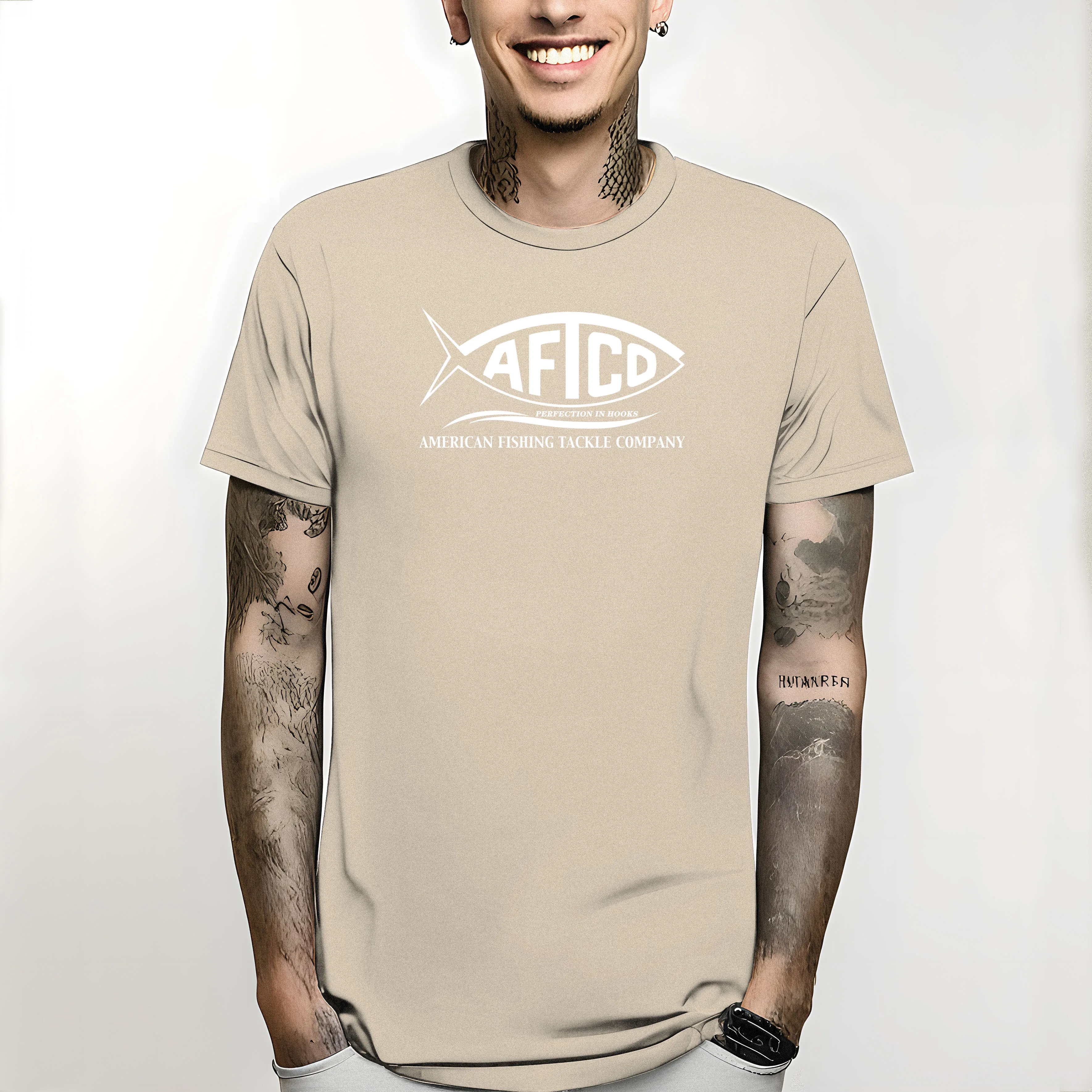 AFTCO - American Fishing Tackle MEN T-SHIRT  fairy grunge wayne  おまんこ ロカビリー  traf official store envio gratis ロカビリー