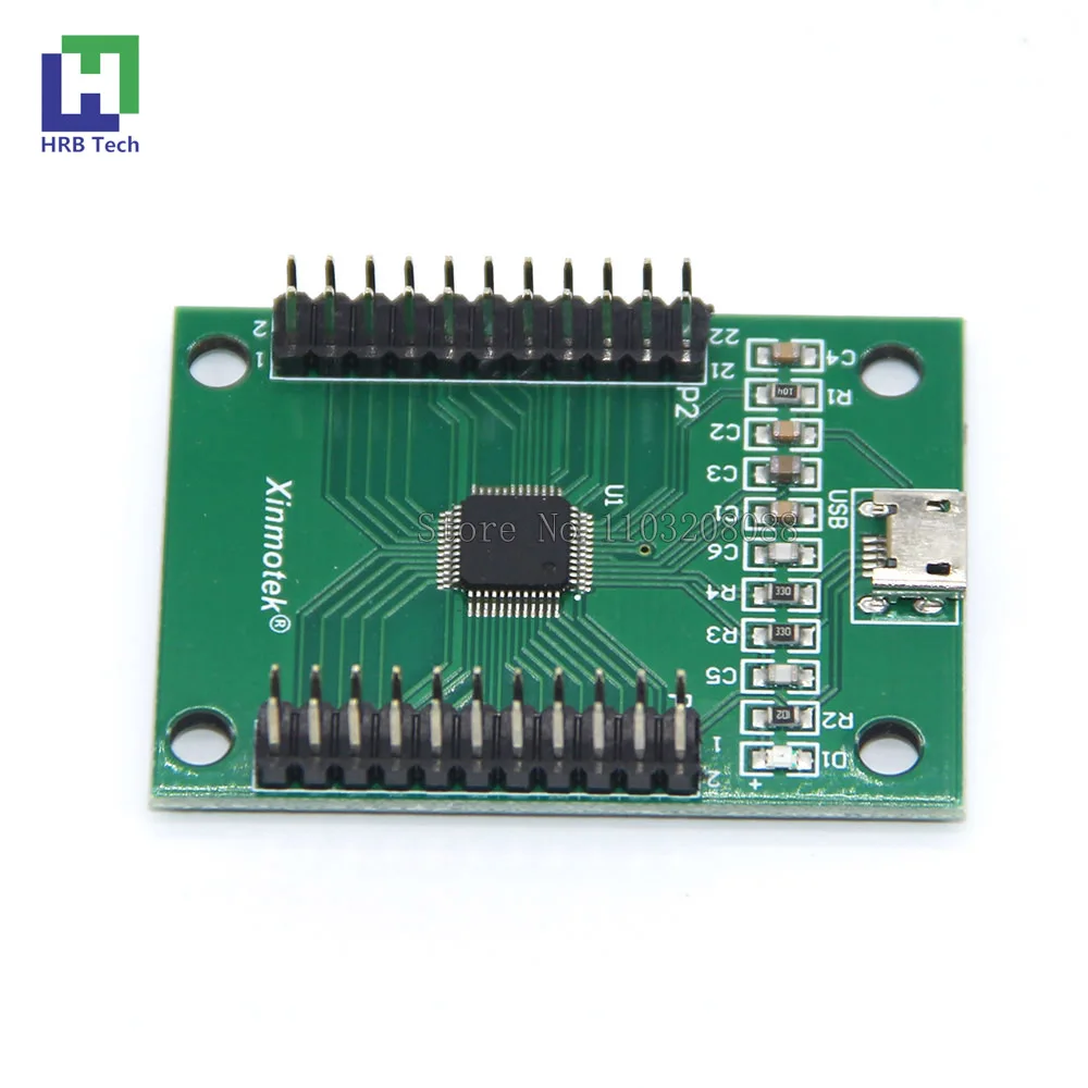 Xinmotek PCB Board USB Zero Delay Encoder PS3 /Raspberry Pi /Android 2Players Controller Game DIY Controller