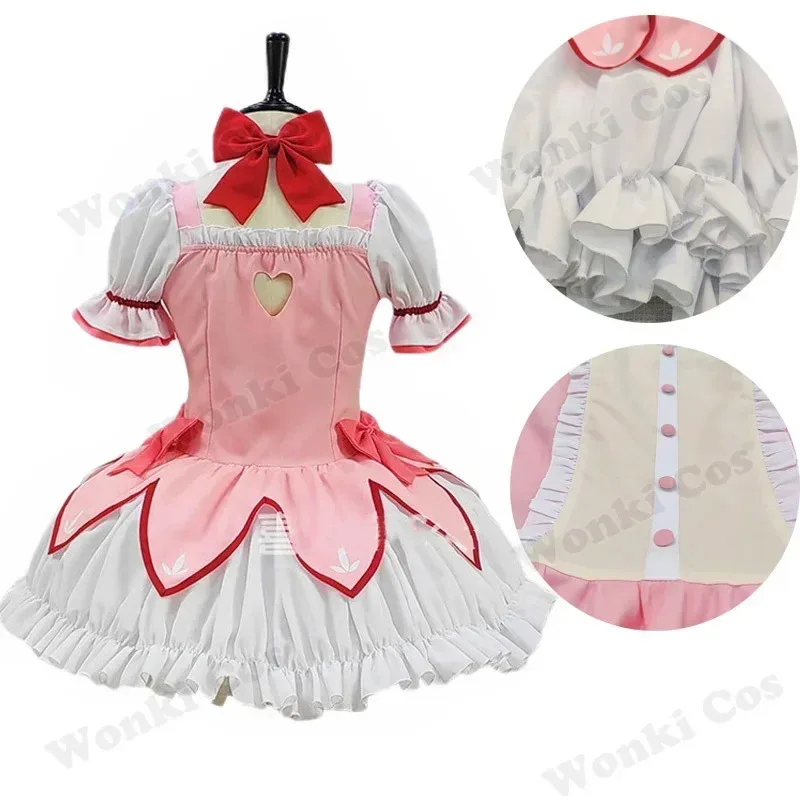 

2025 yiyi2025yiyi Anime Kaname Madoka Costume Wig, Pink Hair for Women and Girls, Halloween Role Play, Party Outfits