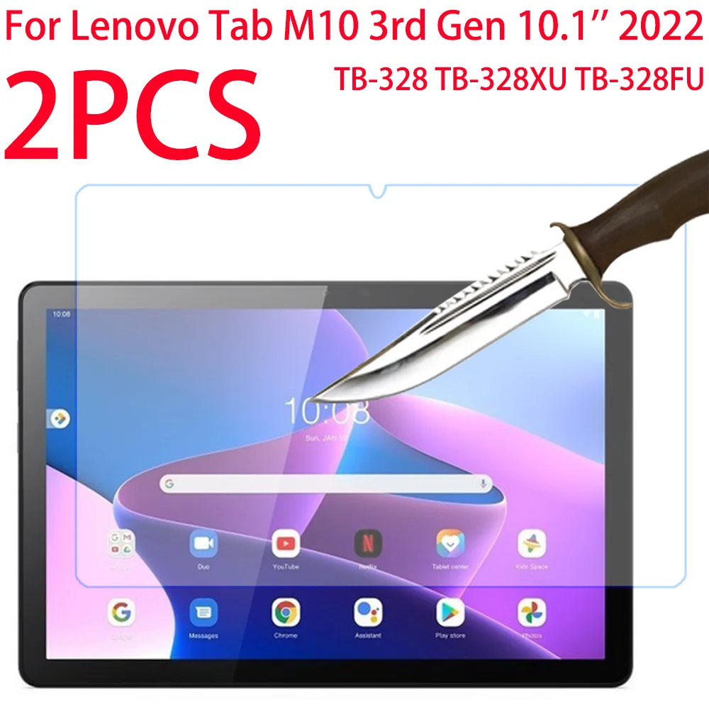 2PC Tempered Glass Screen Protector For Lenovo Tab M10 Gen 3 2022 M10 3rd Gen 10.1 inch TB-328 TB-328FU XU Protective Film Guard