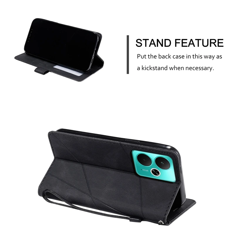 ل Coque Realme 14 5G غطاء فاخر محفظة قلابة حافظة جلدية على Fundas Realme 14 RMX5070 Realme14 14T 5G RMX5078 الحالات الهاتف
