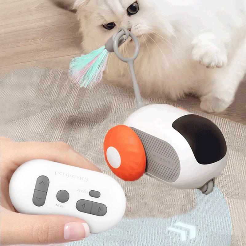 

Smart Cat Toy Automatic Moving Remote Control Toys Car for Cats Dogs Interactive Playing Training Pet Products