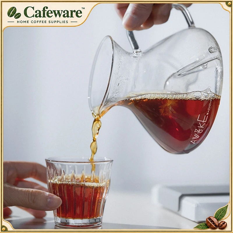 Muvna Glass Coffee Decanter Pour Over Coffee Server Set 450Ml Colorful Dripper Pot For Home Office Outdoor Coffee Lovers