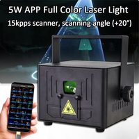 YUER 5W RGB ILDA Wedding Laser App Dmx Controller Dj Hall Professional Stage Lighting Disco Bar Strong Beams Club Lights