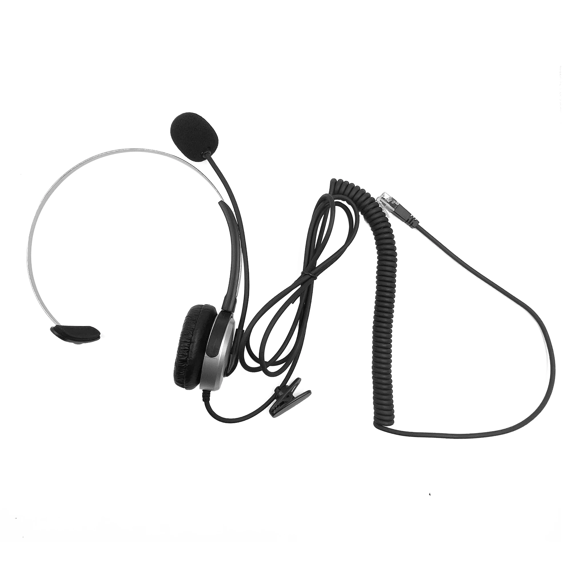 Comfortable Landline Wired 4Pin RJ9 Plug Headset Noise Cancelling Microphone IP Telephone Headphone Call Center for 3Com Aastra