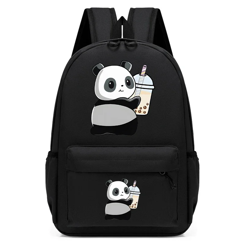 Lightweight School Bag Backpack Back Pack for Kid Child Student Schoolbag Kindergarten Bagpack Boba Panda Bubble Tea Anime Bags