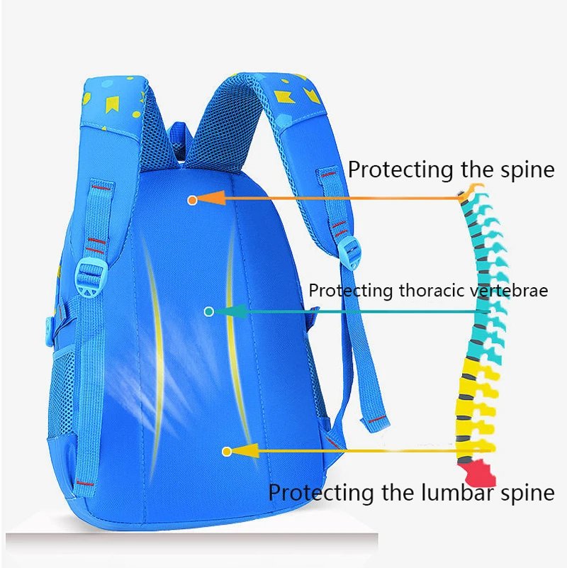 Kid's Shoulder Bag Geometry Pattern Teen Children Backpack Fashion Schoolbag Boy Girl Backpack Book Bag Waterproof Mochila ﻿