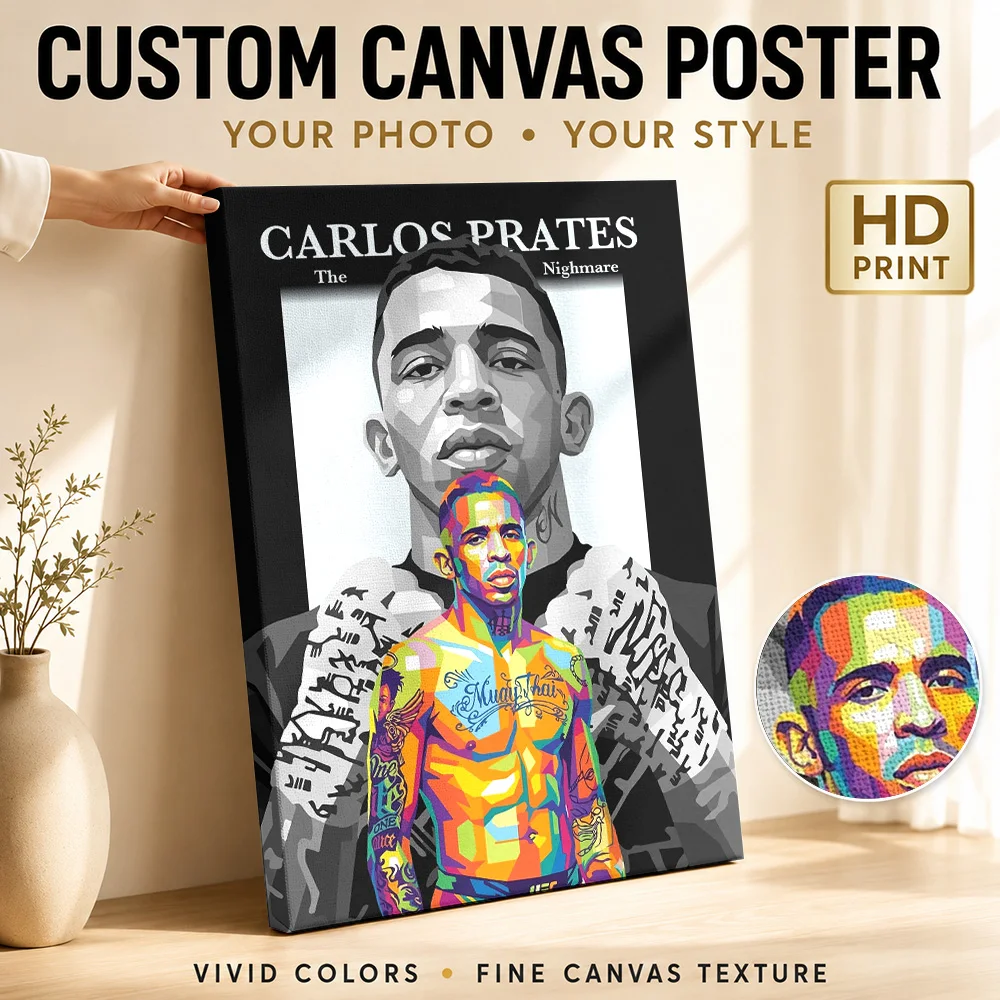 Carlos Prates 'The Nightmare' Canvas Painting Poster Customized Photo Sports Portrait Wall Art for Bedroom Decor Ready to Hang