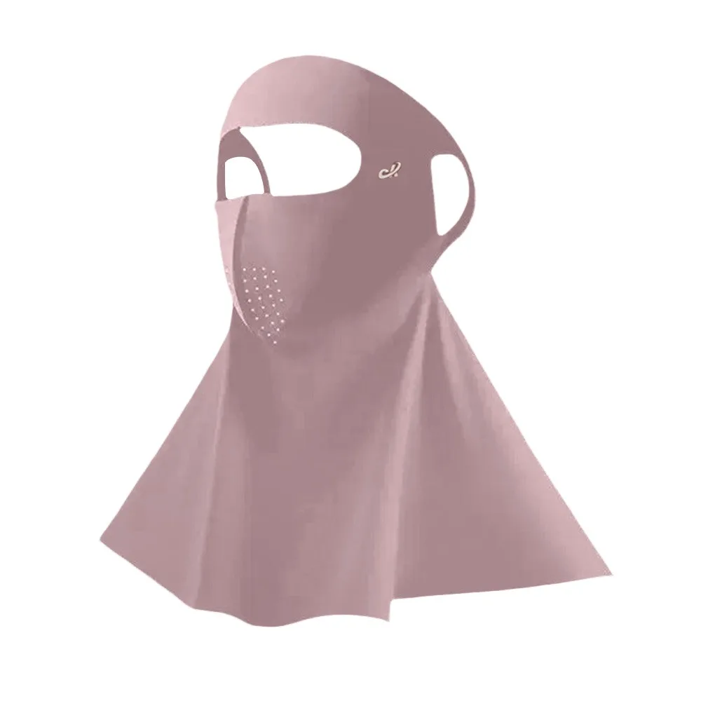 

New Ice Silk Sun Protection Mask UPF50+ Full Face Anti-UV Neck Scarf 3D Breathable Sunshade Face Mask Summer