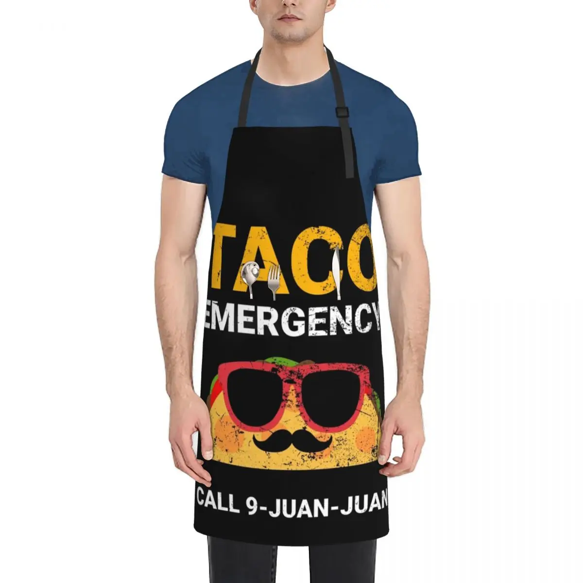 

Taco Emergency Call 9 Juan Juan Cinco De Mayo Funny Party Apron For Women Kitchen for women with pocket For Men Apron