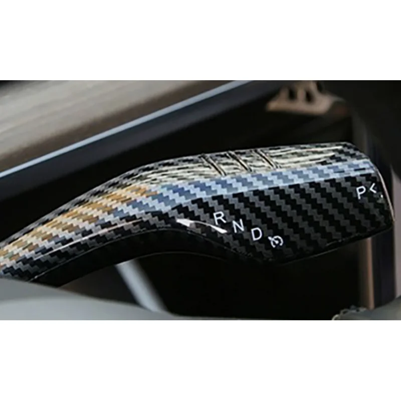 Gallop 2024 Dry Carbon Fiber Automotive Interior Shift Stalk Autoteile Zubehör Real Carbon Abdeckungen 2 Stück für Teslas Modell 3