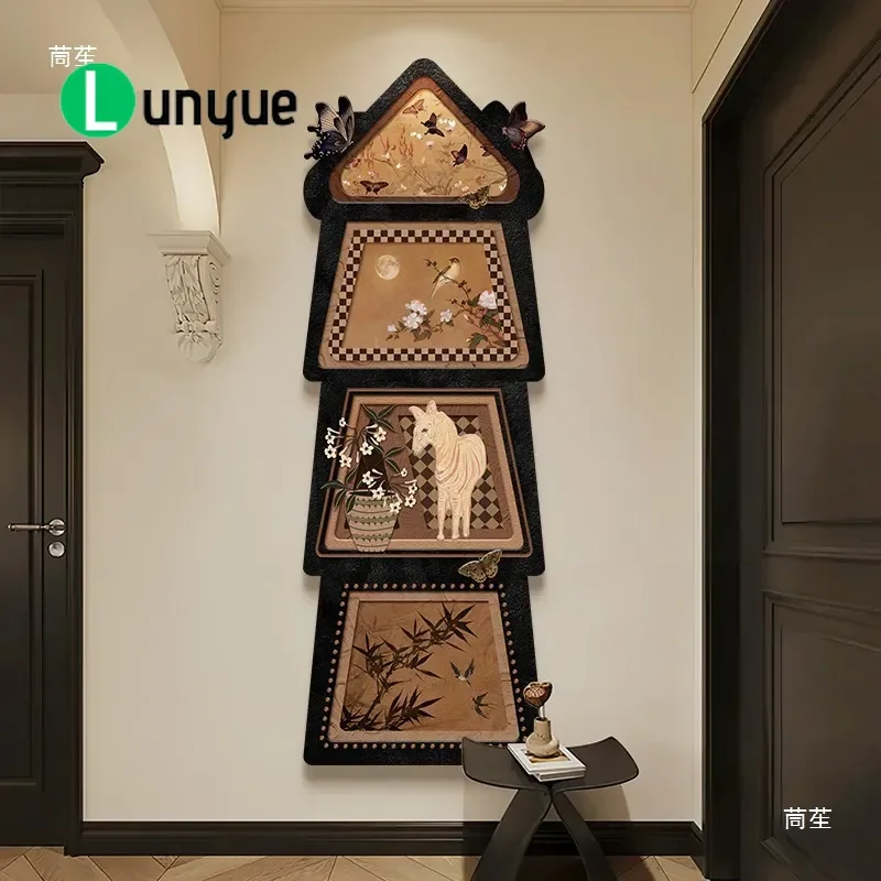 Medieval Style Push Pull Full Length Mirror Hidden Invisible Decorative Painting Wall Hanging Art for Living Room Bedroom