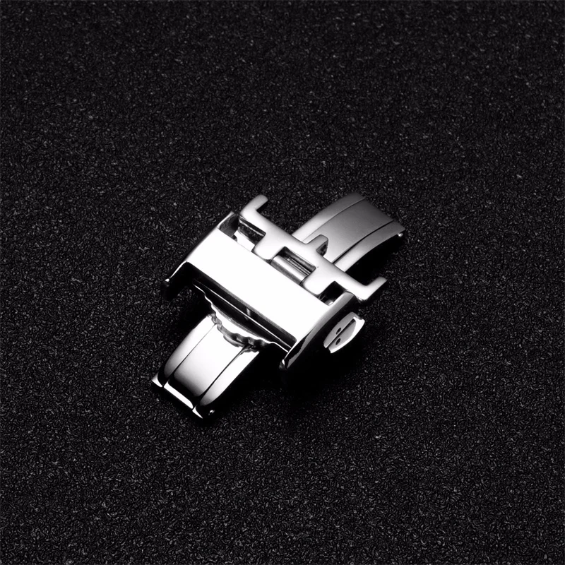 12mm 14mm 16mm 18mm Stainless Steel Butterfly Buckle for Longines Master Leather Watchband Folding Clasp Accessory Strap Buckle