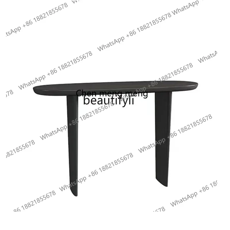 SS ss7486 solid wood entrance table, black medieval entrance cabinet, simple, narrow table, table, living room corridor, end vie
