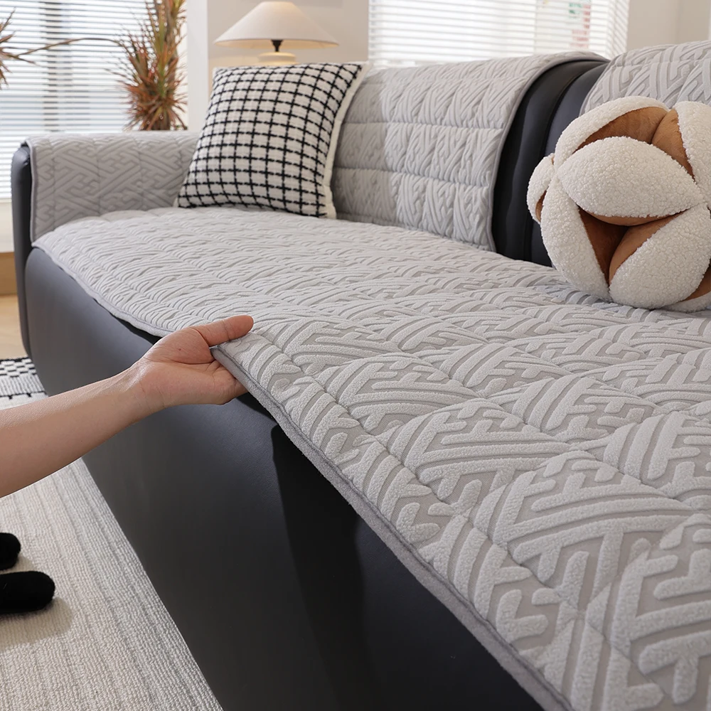 1PC Anti-Slip Sofa Pad Soft Comfortable Dust-Proof Washable Pet-Friendly All-Season Sofa Cover Protector