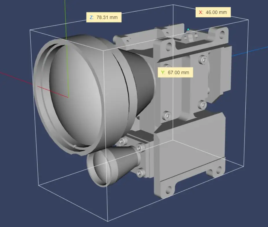 Laser ranging module 4km-120km rangefinder long-distance sensor thermal imaging secondary development rangefinder pod