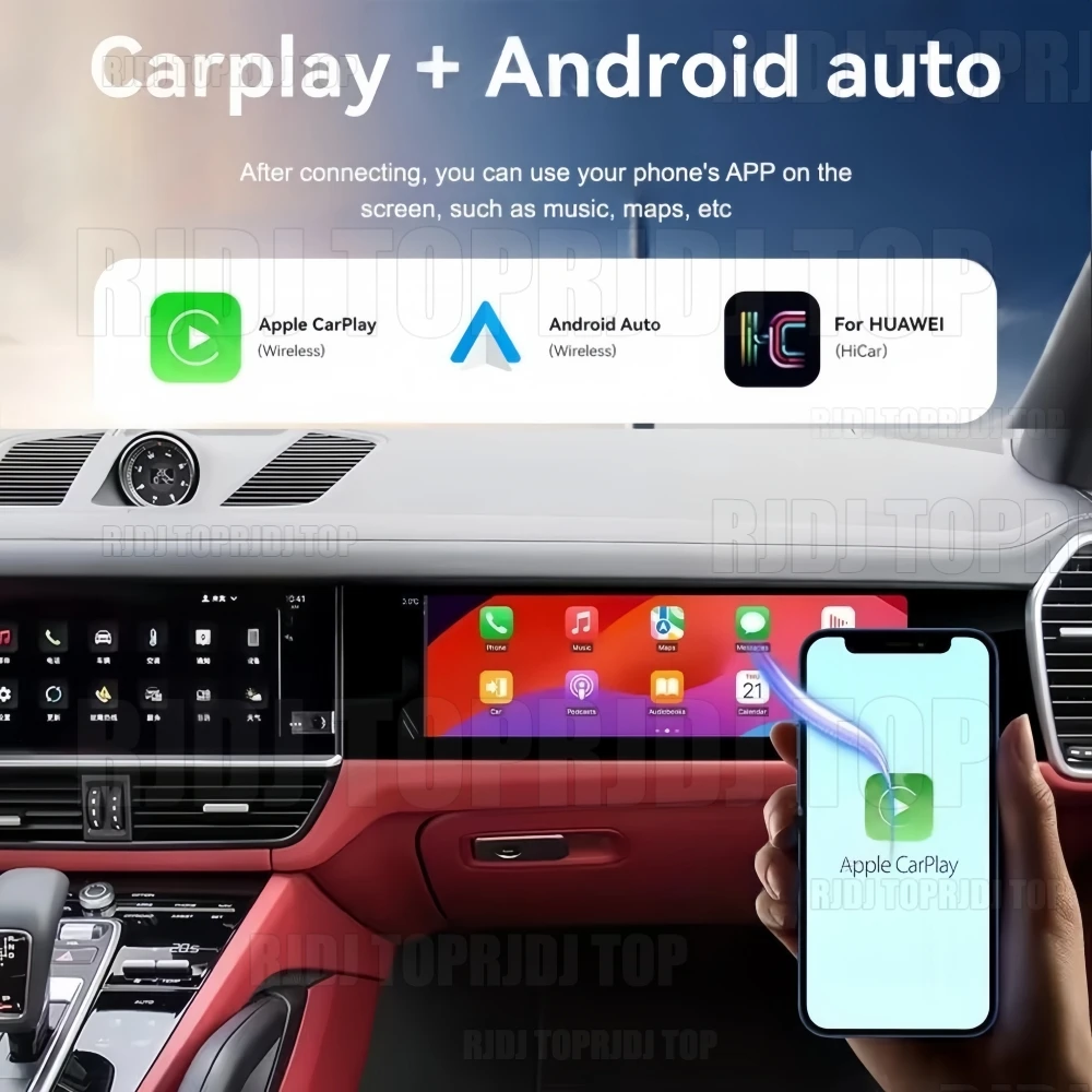 For Porsche Cayenne 2018-2024 Car Radio Copilot Carplay Android Screen GPS Navigation Multimedia Player Head Unit Radio Media
