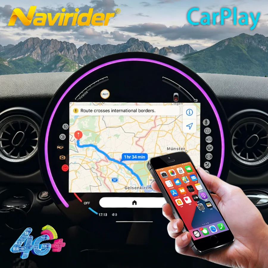 11.9 Inch Car Multimedia Gps Navigation For BMW Mini R56 2007-2014 Android Auto Car Radio Carplay Split Screen Function