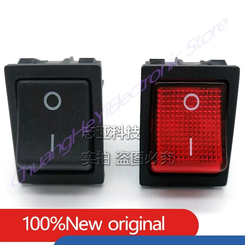 Ship Type Switch KCD4 Double Card Black 2 Speed 16A 250V High Current Power Supply Warping Switch