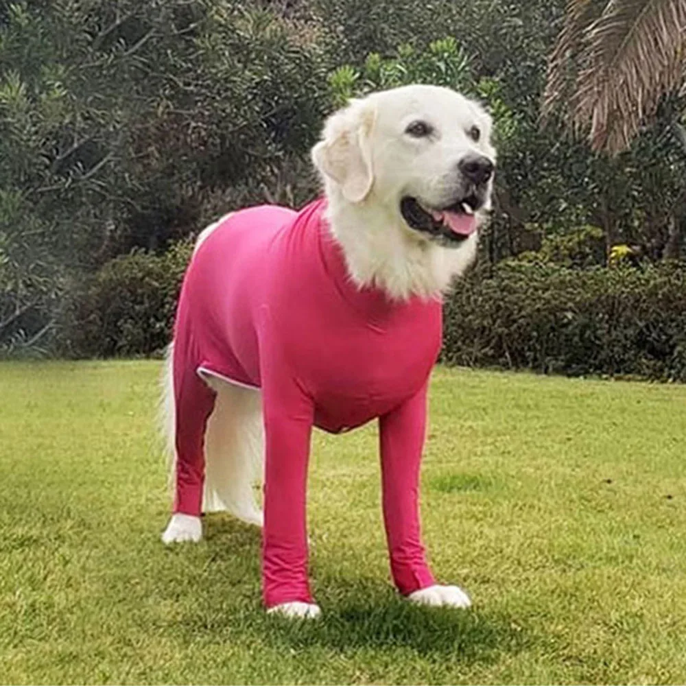 Dog Onesie After Surgery Pet Surgical Recovery Suit Anti Shedding Suit for Female Male Dog Long Sleeve Claming Pajamas with Legs