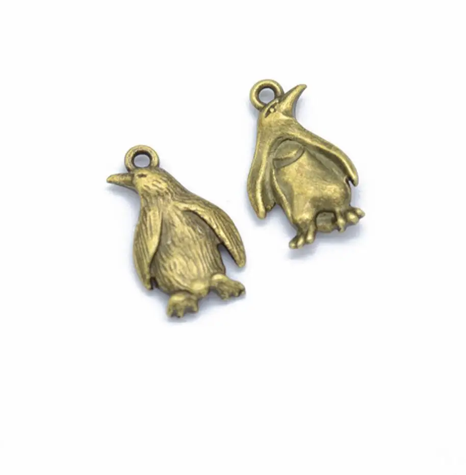 70pcs Charms Animal Penguin 20x12mm Tibetan Silver Color Pendants Antique Jewelry Making DIY Handmade Craft F0343