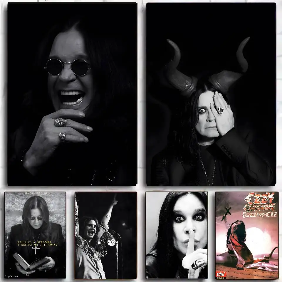 Rest Prince Of Darkness O-Ozzy Osbourne Black Sabbath Poster Self-adhesive Art Waterproof Paper Sticker Coffee House
