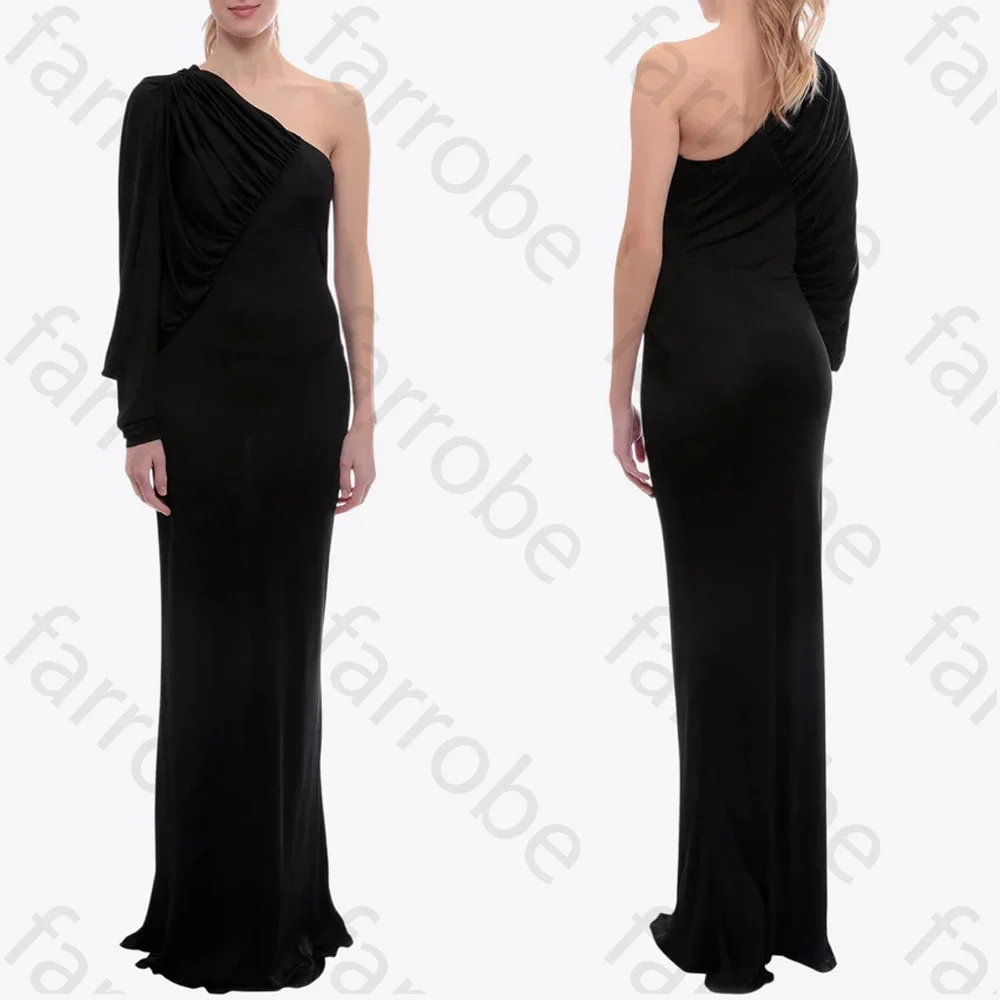 

Customized Elegant Draped One-shoulder Maxi Dress A-Line Evening Dresses Formal Exquisite High Quality Prom Party Gown for Women
