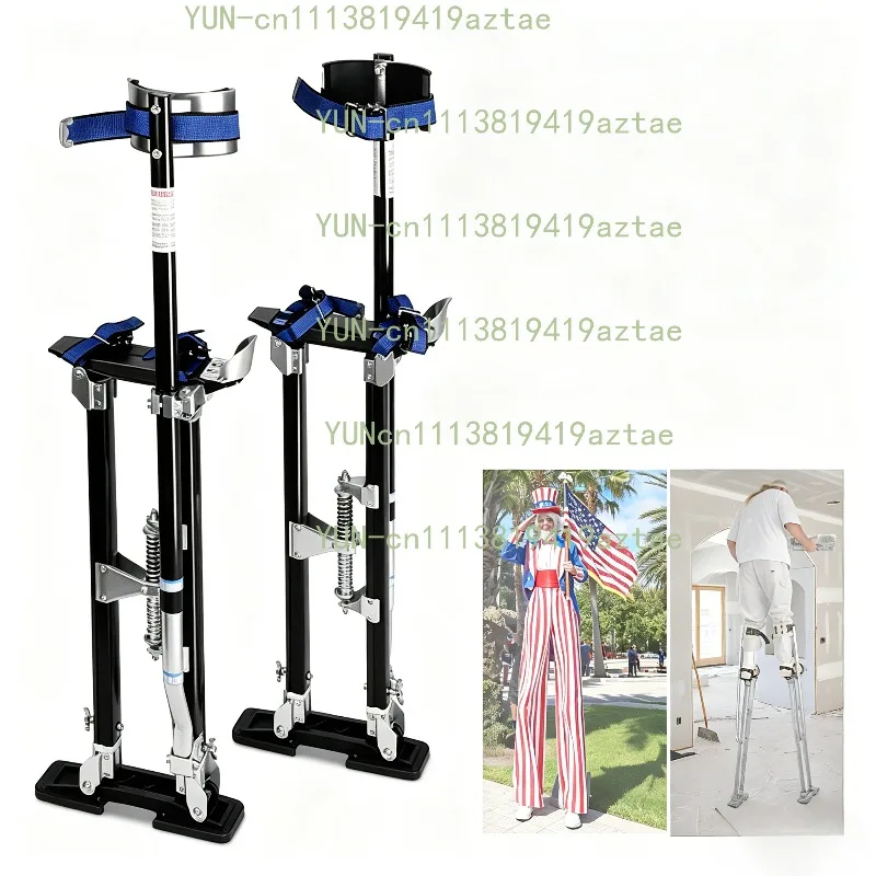 24-40 Inch Adjustable Aluminum Drywall Stilts, Height Adjustable Lifting Tool for Painting, Cleaning and Trimming Work