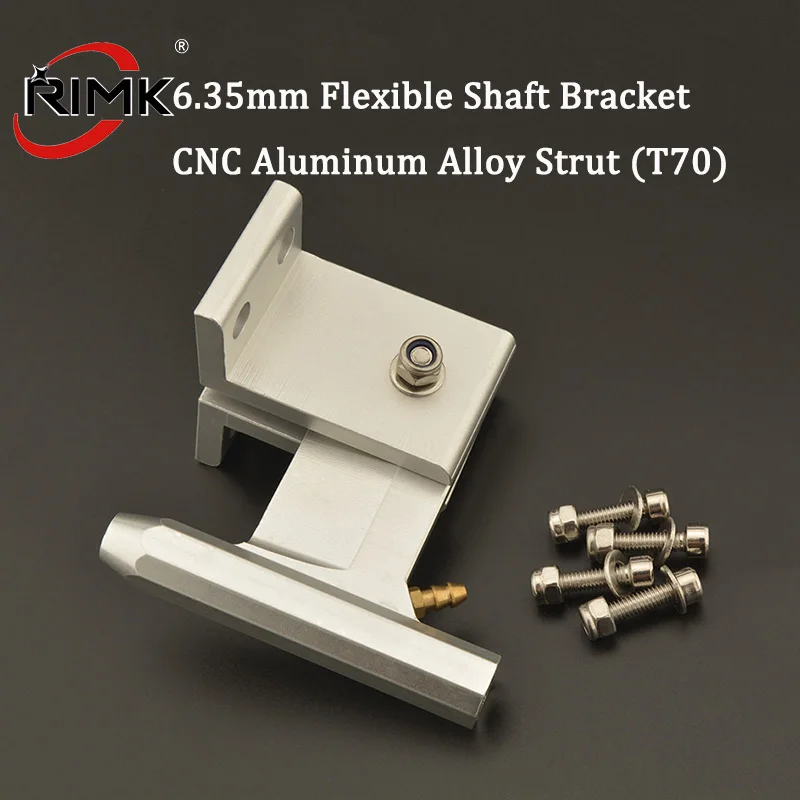 6.35mm Flexible Shaft Bracket CNC Aluminum Alloy Strut (T70) fr RC Boat 1/4