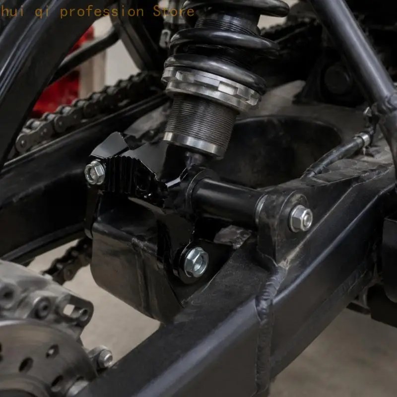 Black Motorcycle Accessory Mount with Textured Inner Contact Surfaces and Rubber Liners for Installation on a Crash Bar or Front