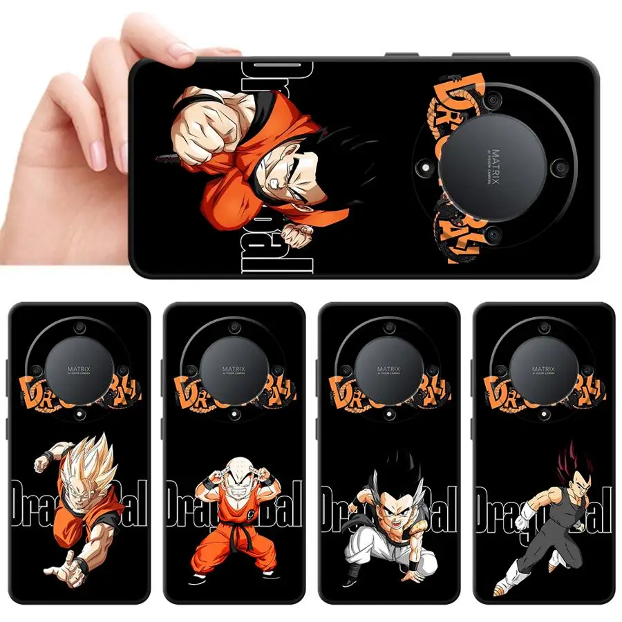 Funda de teléfono negra suave para Honor X6a X8c X8 X8b 70 X9b X7 X9c X6 X7c X9a X7b 8X X5b Magic5 Lite X8a 90 Pro Anime Dragon