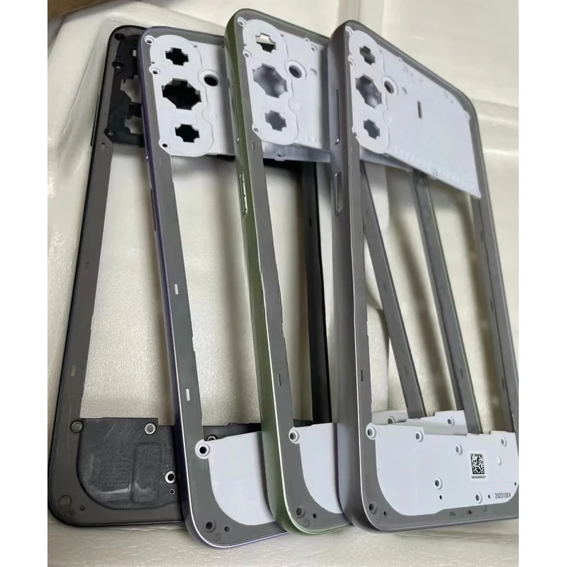 Novo reparo de moldura de placa de carcaça intermediária com peças de botões para samsung galaxy a05s SM-A057 a057 moldura traseira