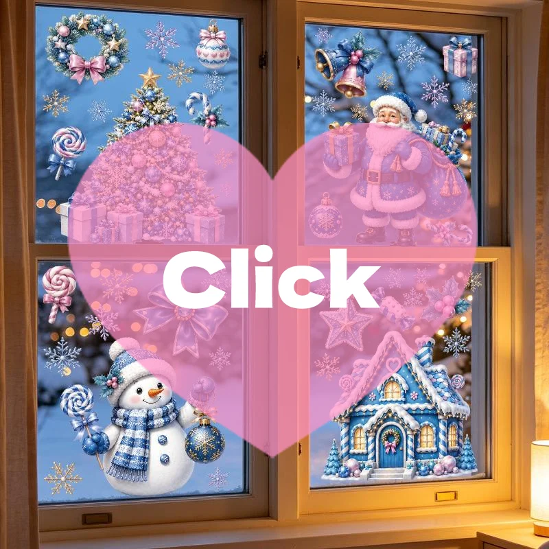 Removable Christmas PVC Static Sticker Santa Elk Window Stickers Beautify Snowflake Wall Decals New Year Party Glass Dress Up