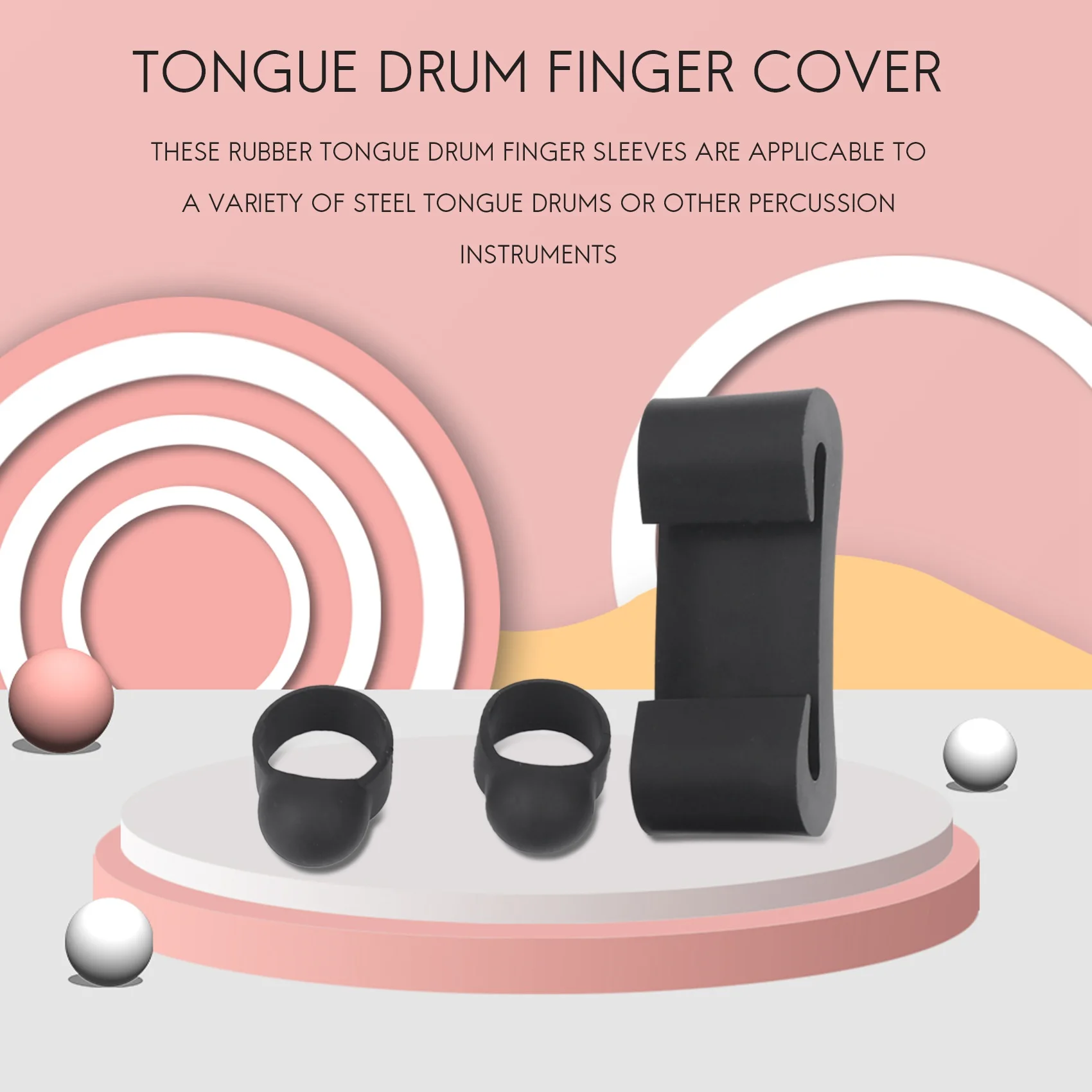 8Pcs Steel Tongue Drum Finger Sleeves,Silicone Knocking Finger Picks Cover for Tongue Drum,Drumstick Holders Finger Tool