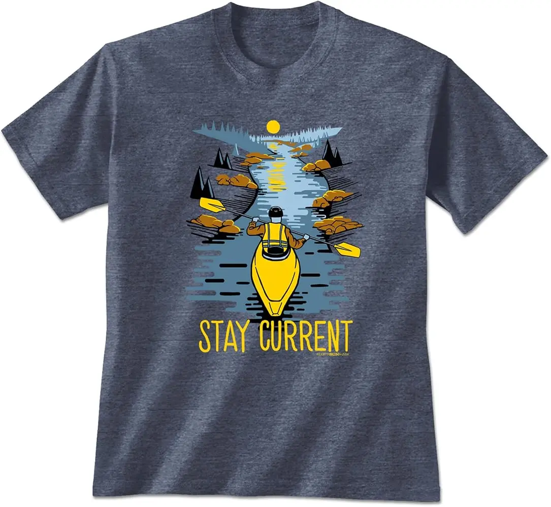 Stay Current T-Shirt, Heather   High Quality 100%Cotton Short Sleeve