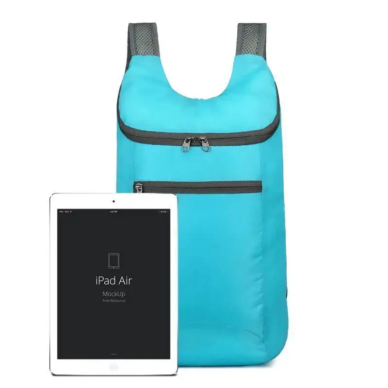 

Lightweight Large Capacity Outdoor Folding Travel Backpack Anti-Splashing Fitness Sports Shoulder Bag Simple Design for Easy Use