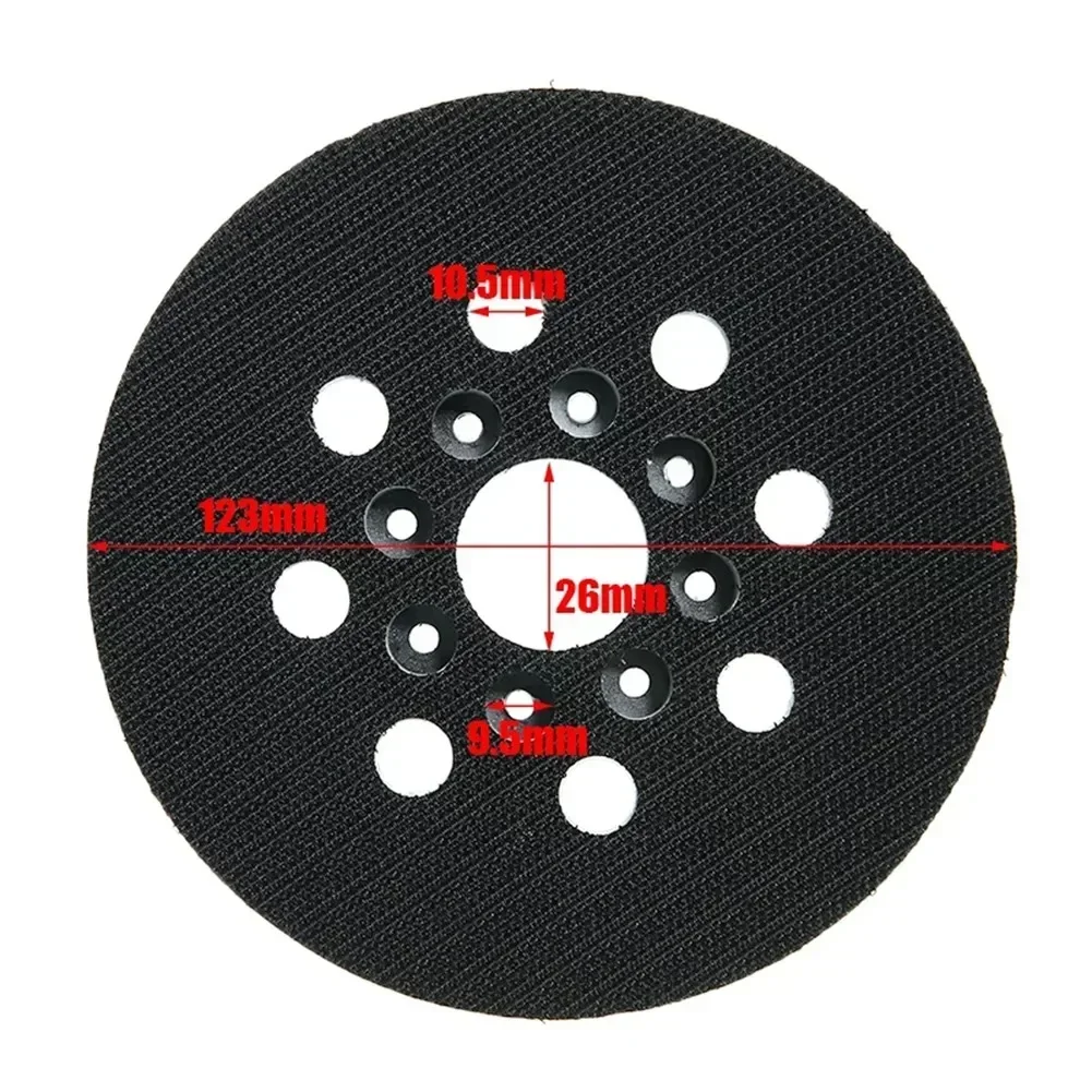 5In 125mm 8-Hole 8 Nails Back-up Sanding Pad Hook And Loop Sander Backing Pad For Electric Grinder GEX125-1AE  PEX220 Power Tool