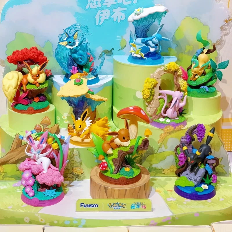 funism-pokemon-eevee-blind-box-trendy-toy-peripheral-desktop-figurine-figurine-halloween-christmas-boy-gift-toys
