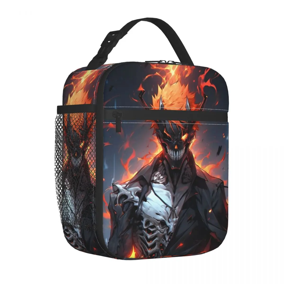 Ichigo Kirosaki X Ghost Insulated Lunch Bags Thermal Bag Lunch Container Bleachs Portable Tote Lunch Box for Men Women Beach