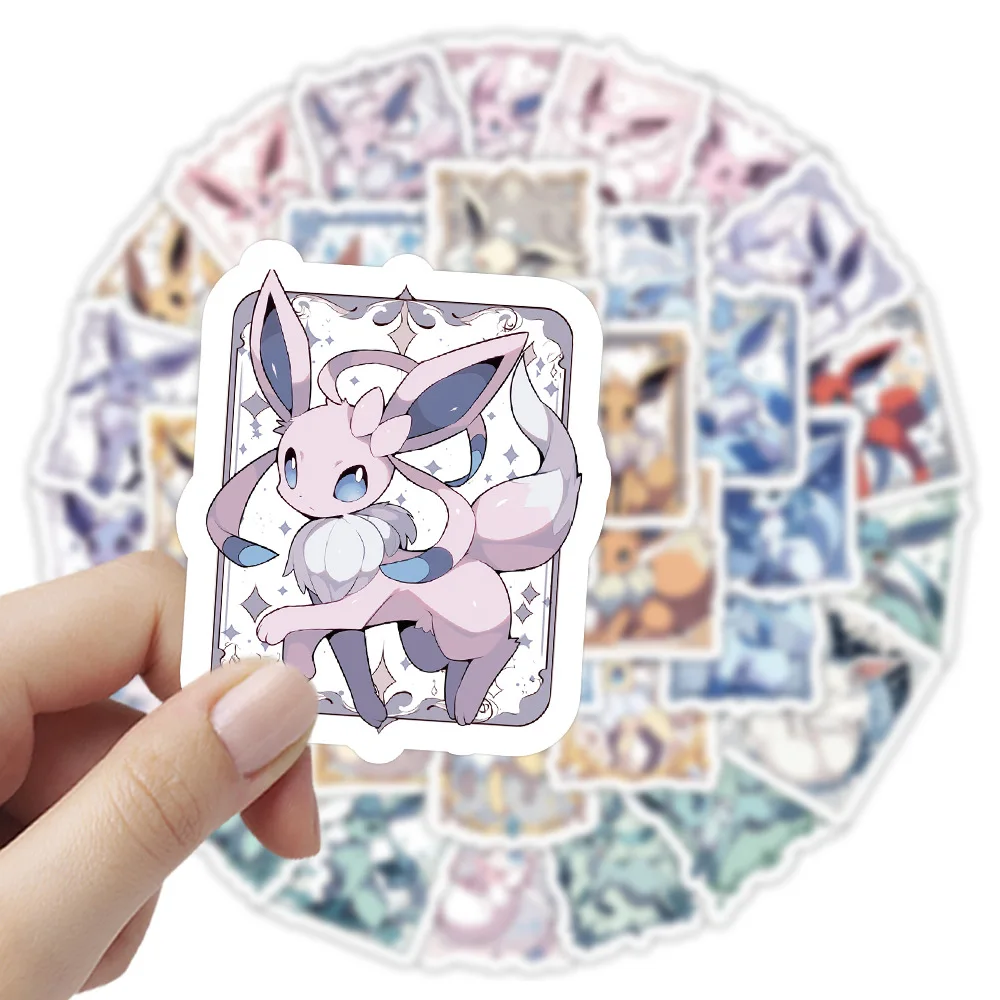 

10/30/50PCS Eeveelution Cartoon Stickers Pokemon Graffiti Sticker Cute Eevee Decals Luggage Laptop Phone Guitar Decoration Toy