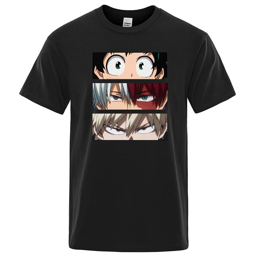 

Summer Men's Anime Funny Print T-shirt Mens Cartoon Designer Short Sleeve Pure Cotton Comfortable T Shirts Retro Y2k Tees