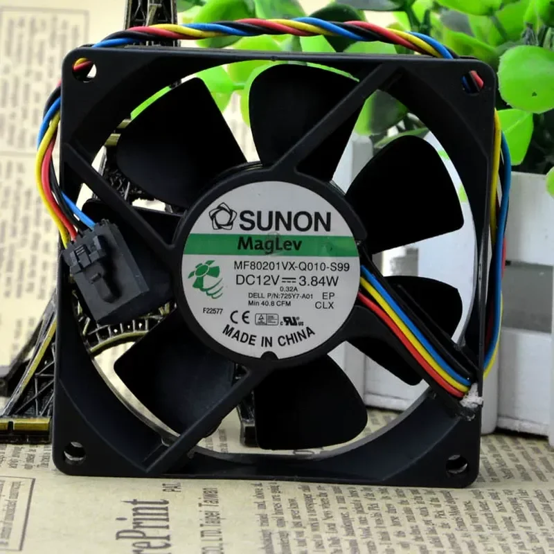 Genuine Fan for Jianzhun SUNON MF80201VX-Q010-S99 8020 12V 3.84W 4-Wire 8CM
