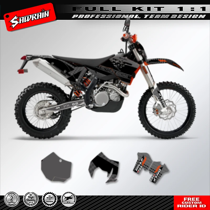 

Sawrain Motorcycle Graphics Backgrounds Decal Stickers Kits for KTM SX SXF 2007 2008 2009 2010 EXC XCW 2008 2009 2010 2011 003