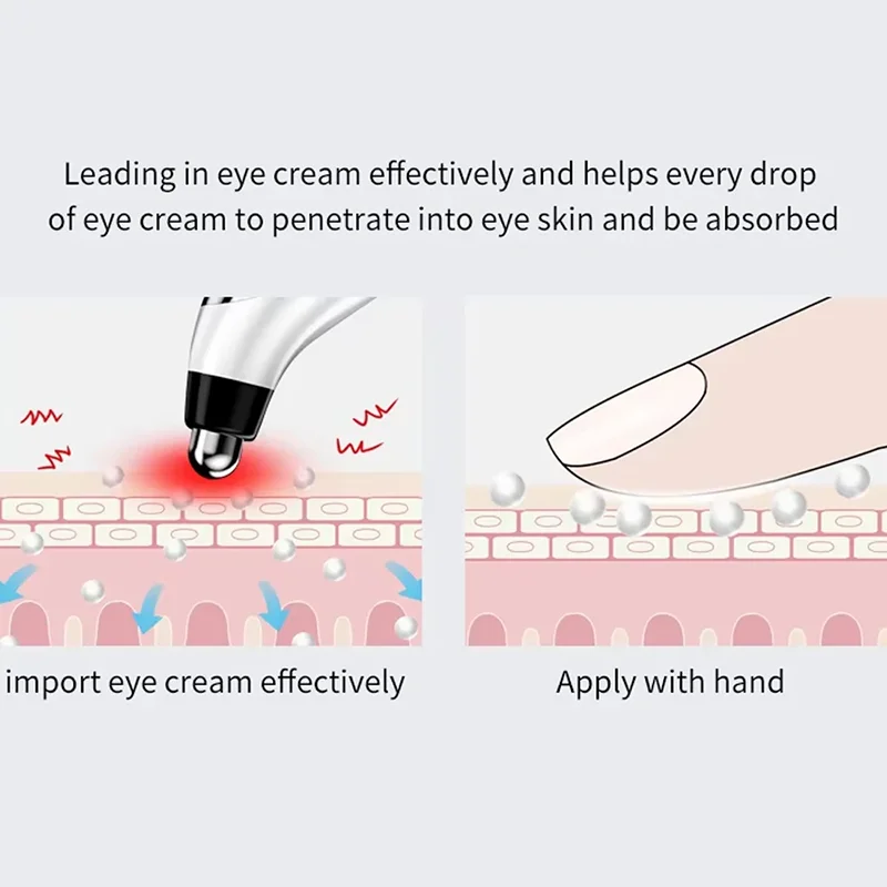 Masseur oculaire à microcourant EMS avec fonction de chauffage, dispositif de beauté pour le levage des yeux et la réduction des rides, Machine de soins oculaires Anti-âge