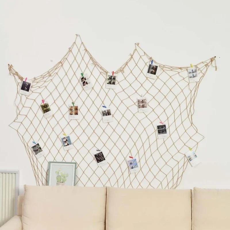 Children's Day Activity Arrangement Meshes Retro Woven Pendant Net Wall Decoration Supplies Photography Background Decor Fishnet