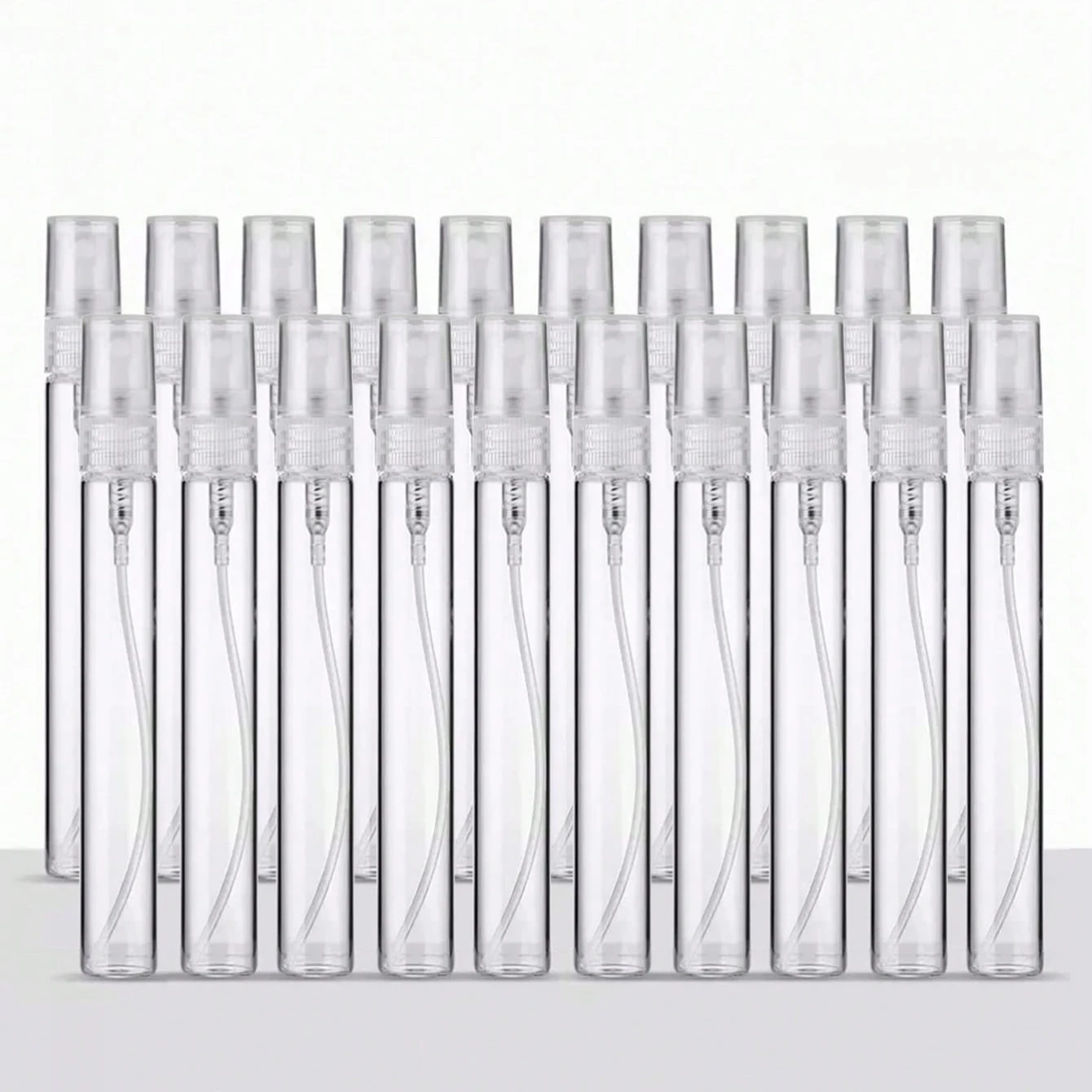 20pcs 2ml 3ml 5ml 10ml Mini Portable Perfume Bottle Spray Refillable Cosmetic Sample Glass Bottling Empty Container