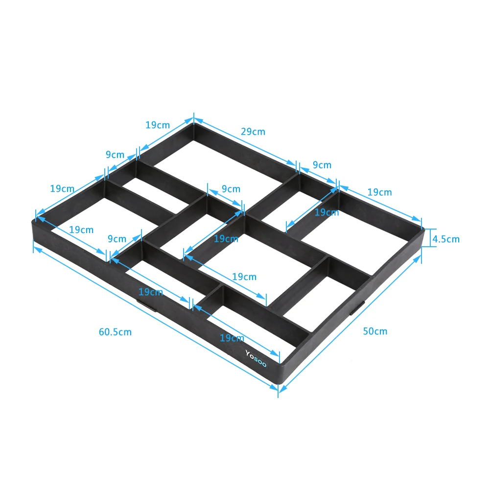 Garden DIY Plastic Path Maker Mold Road Paving Cement Mould Brick Stone